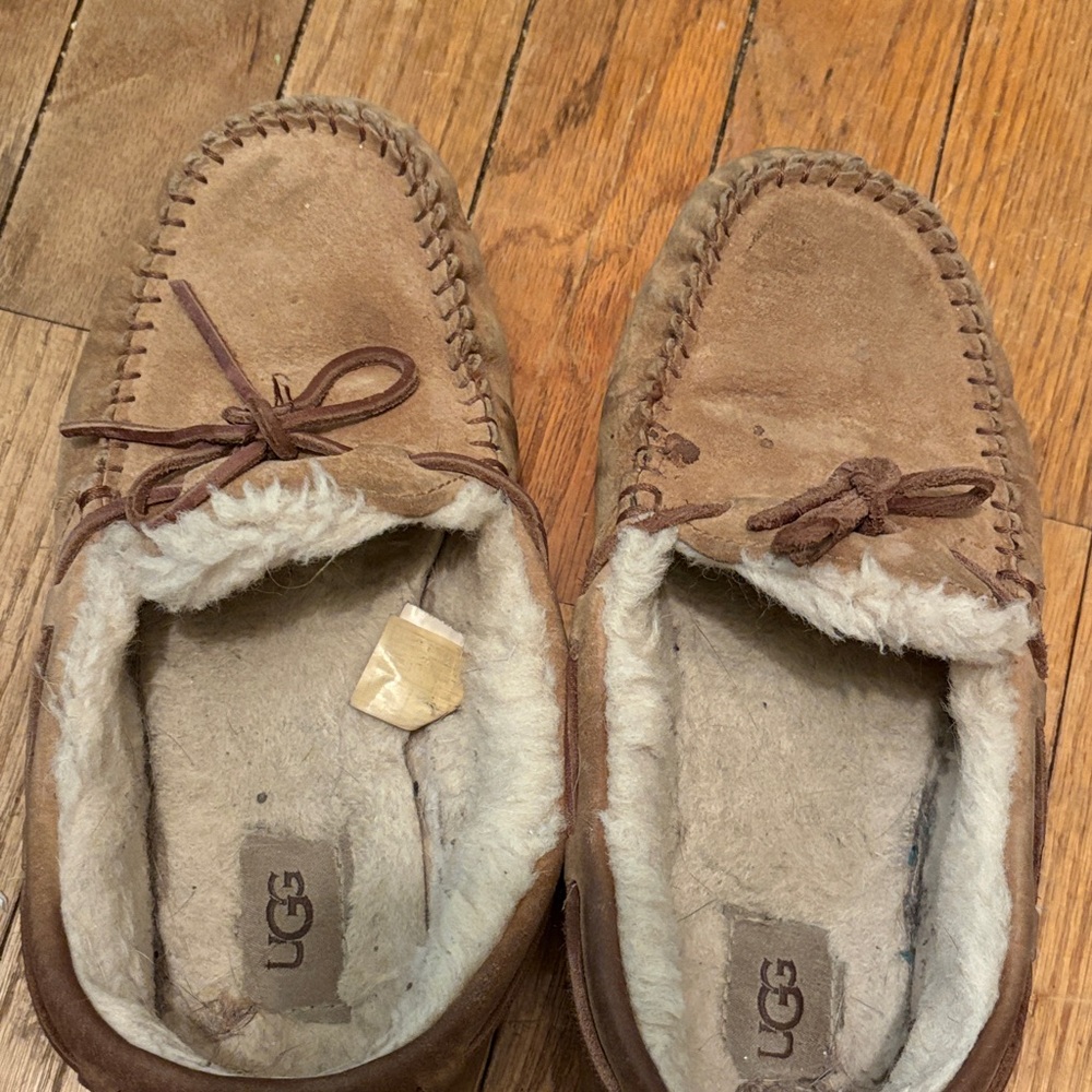 UGG Tan Shearling Lined Moccasins